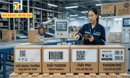 Chất liệu decal d&aacute;n th&ugrave;ng carton đa dạng